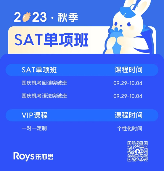 10月國慶SAT培訓班